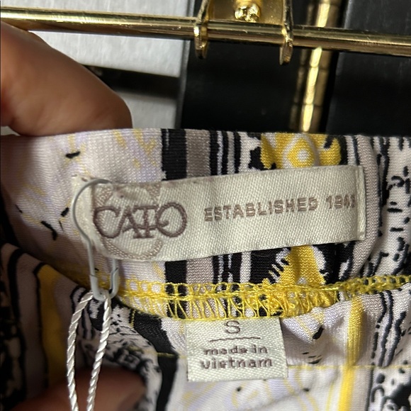 Cato Yellow and Black Striped Skirt - Picture 2 of 2